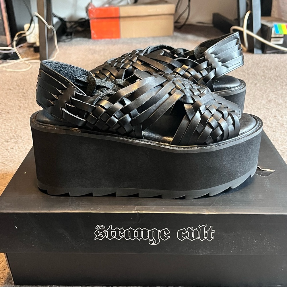 Strange Cvlt x Los Goth Co Platform Huarache La Siouxsie Maria Lo Womens Size 8